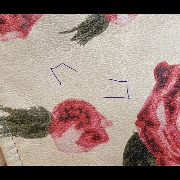 New L’agence Rose Print Leather Biker Jacket In Dawn Rosewood Size S - Picture 5 of 16